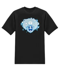 One Up Blue Cloud Smiley Tee