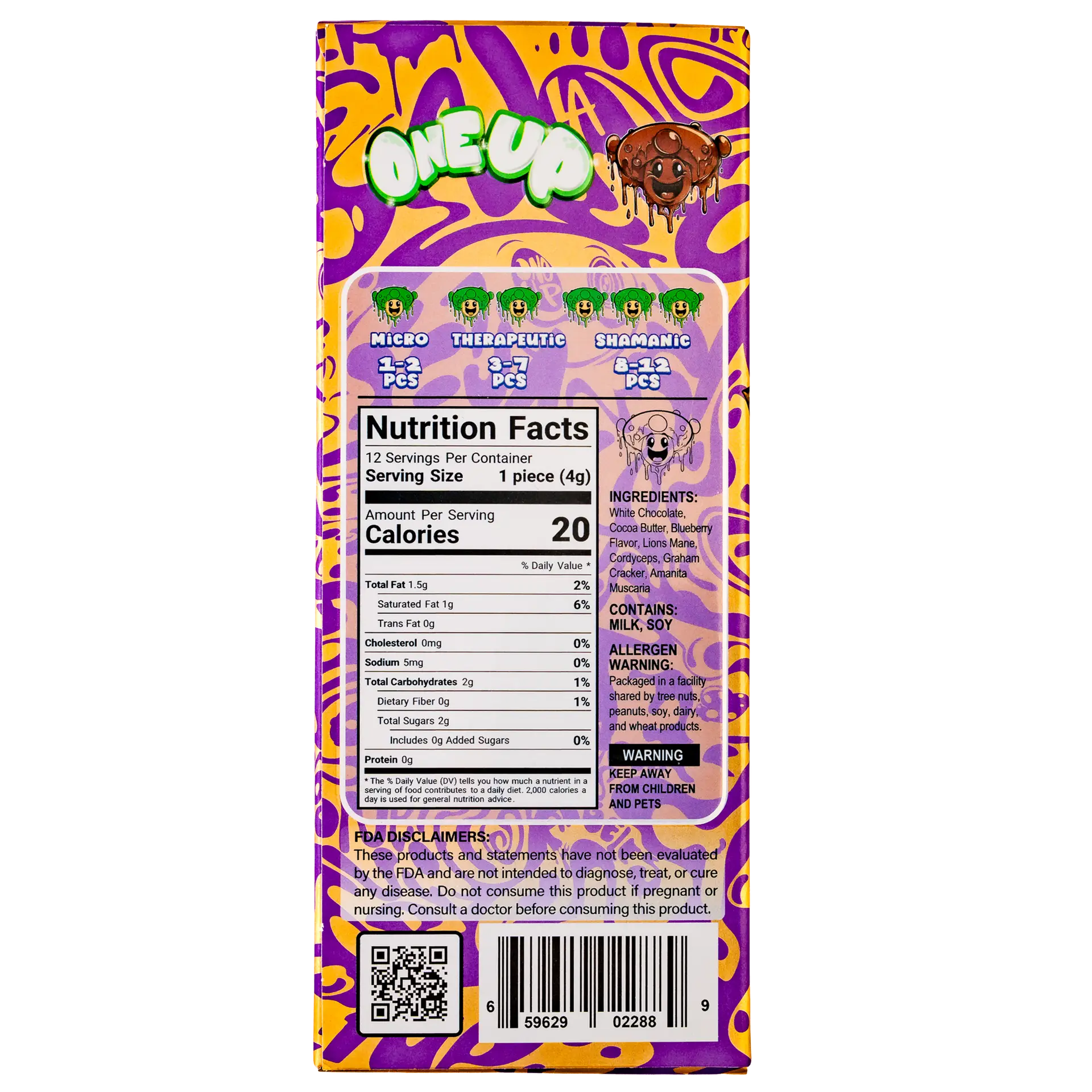 Blueberry Cheesecake Mushroom Chocolate Bar-10 Pack - Image 4