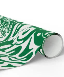 Green One Up Holidaze Deluxe Trippy Wrapping Paper