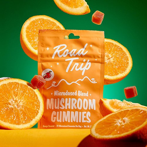 Road Trip Microdosed Gummies + Functional Mushrooms - Orange